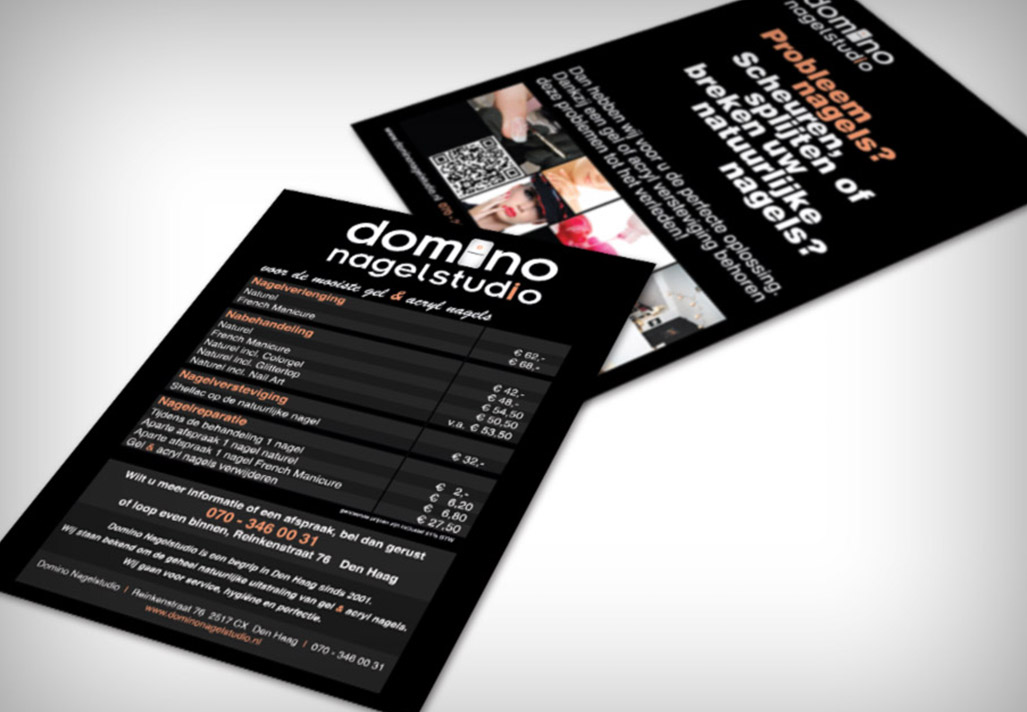 Domino Nagelstudio A5 Flyer